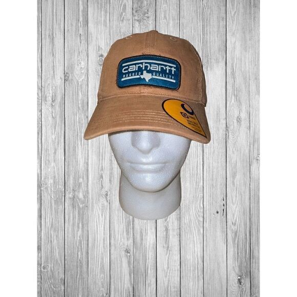 Carhartt Force Texas Patch Hat Cap Strapback Adjustable NWT Tan Khaki - Picture 1 of 5